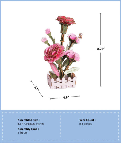 3D Flower Puzzle Carnation Bloom Set