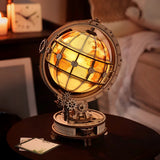 Luminous Globe 3D Wooden Puzzle, Electric Version