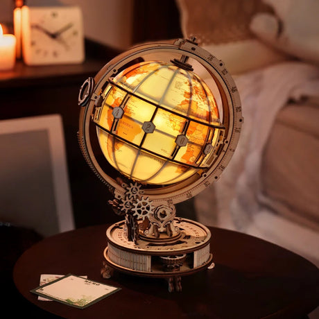 Luminous Globe 3D Wooden Puzzle, Electric Version