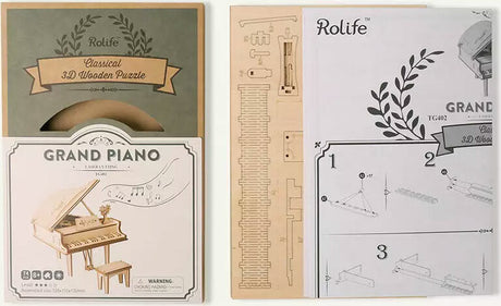 Classic 3D Wood Puzzles; Grand Piano