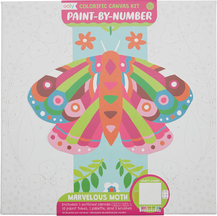 Colorific Canvas Paint By Number Kit - Marvelous Moth