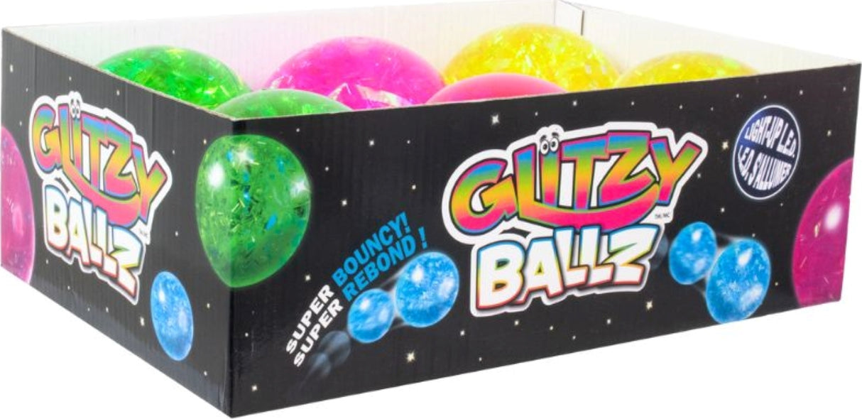 Glitzy Ball with LED (assorted colors)