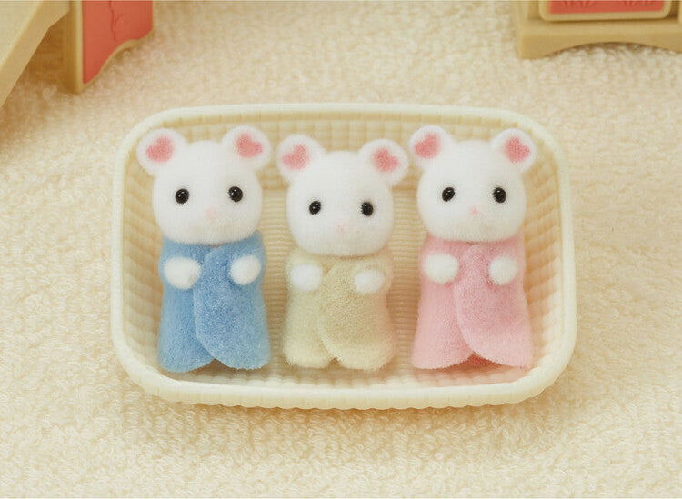Calico Critters Marshmallow Mouse Triplets