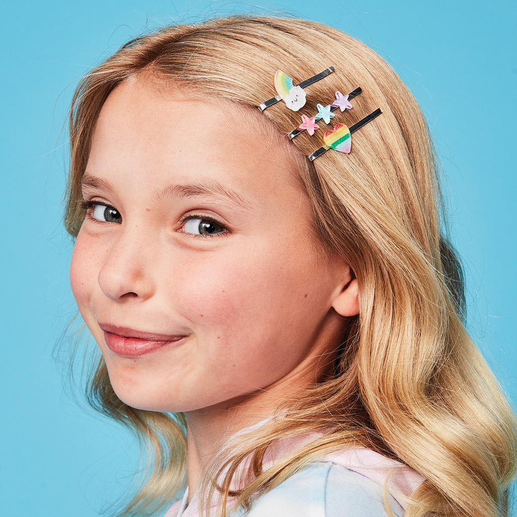 Glitter Rainbow Hair Slides