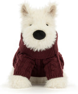 Munro Scottie Dog in Winter Jumper Outfit