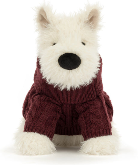 Munro Scottie Dog in Winter Jumper Outfit