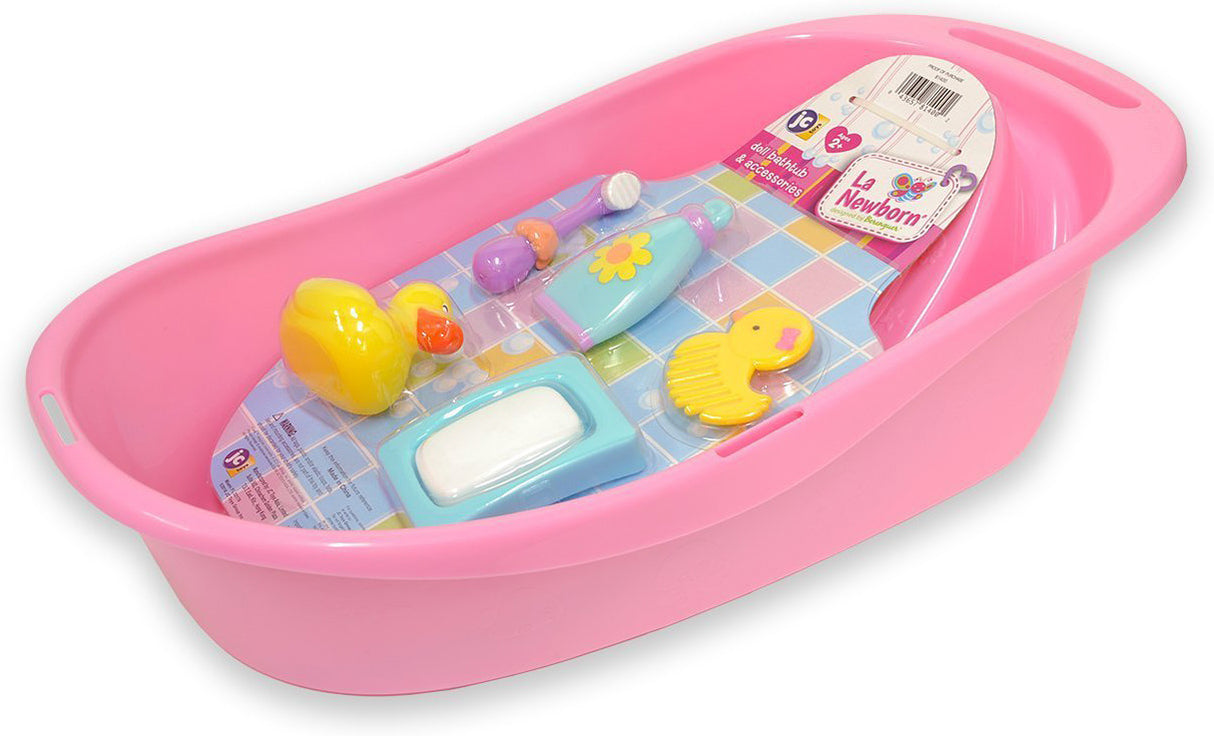 JC Toys 7-Piece Pink Baby Doll Bath Gift Set Fits Most Dolls up to 16" dolls