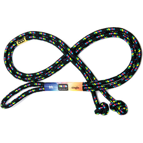8' Confetti Jump rope Black