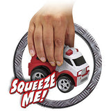 Kid Galaxy Squeezable Pull Back Fire Truck. Toddler Wind Up Toy Kids Age 2 and Up