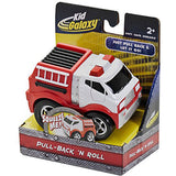 Kid Galaxy Squeezable Pull Back Fire Truck. Toddler Wind Up Toy Kids Age 2 and Up