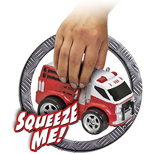 Kid Galaxy Squeezable Remote Control Fire Truck. RC Toy for Preschool Kids Ages 2 and Up, Red