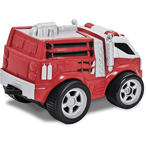 Kid Galaxy Squeezable Remote Control Fire Truck. RC Toy for Preschool Kids Ages 2 and Up, Red