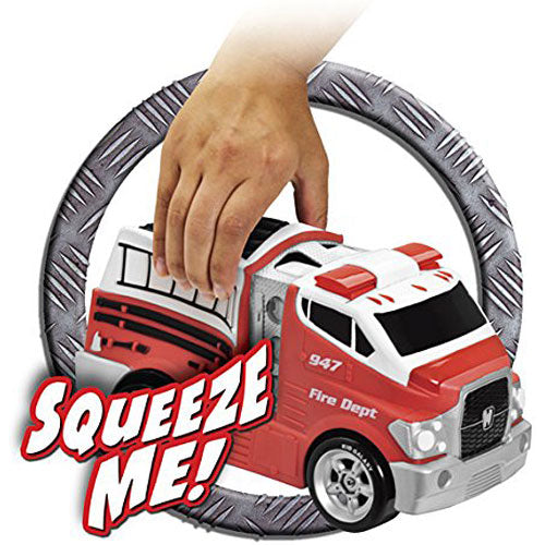 Kid Galaxy Jumbo Soft and Squeezable Fire Truck. Toddler Light and Sound Effects Emergency Vehicle