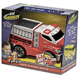 Kid Galaxy Jumbo Soft and Squeezable Fire Truck. Toddler Light and Sound Effects Emergency Vehicle