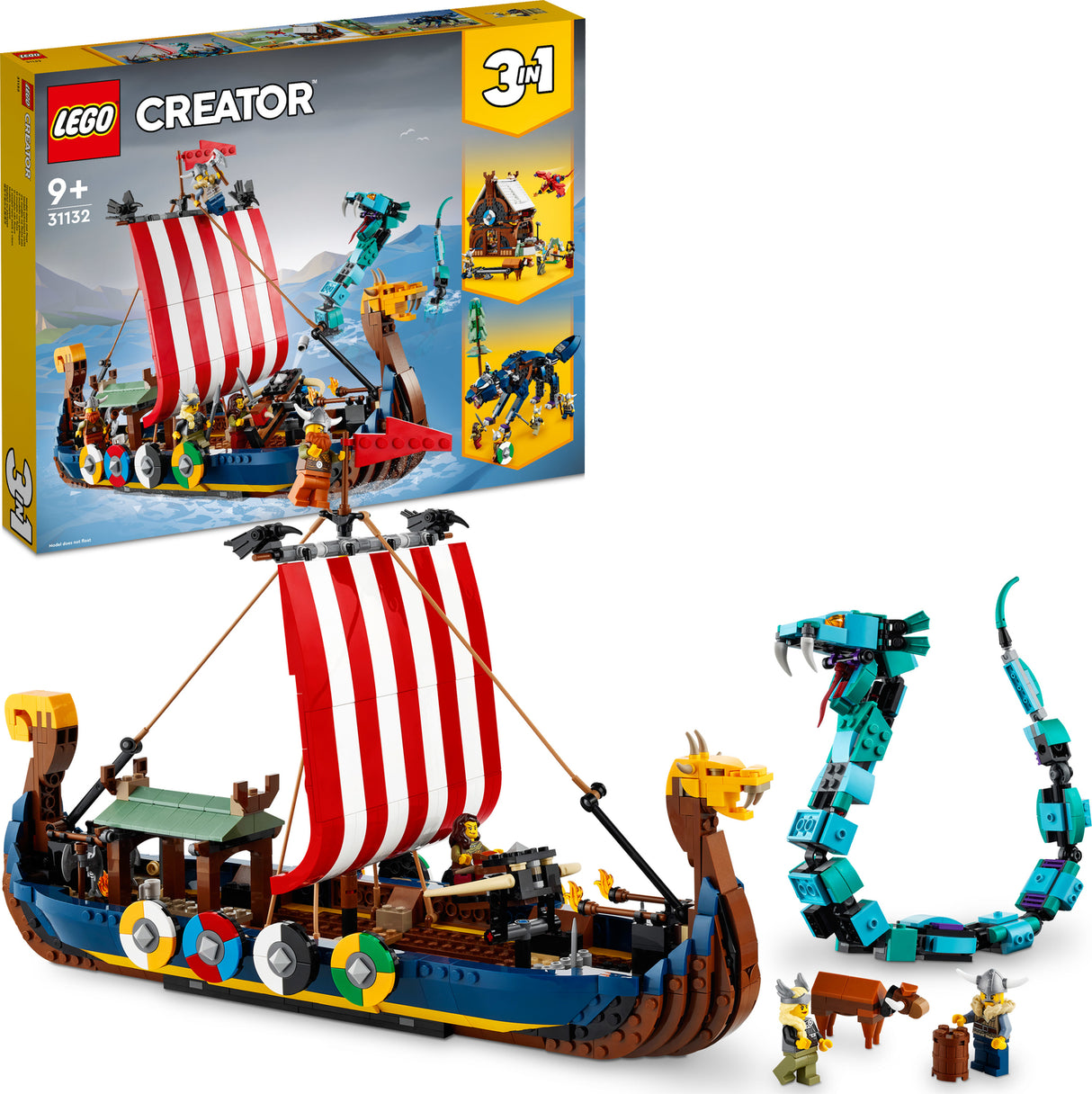 LEGO Creator Viking Ship Midgard Serpent Set