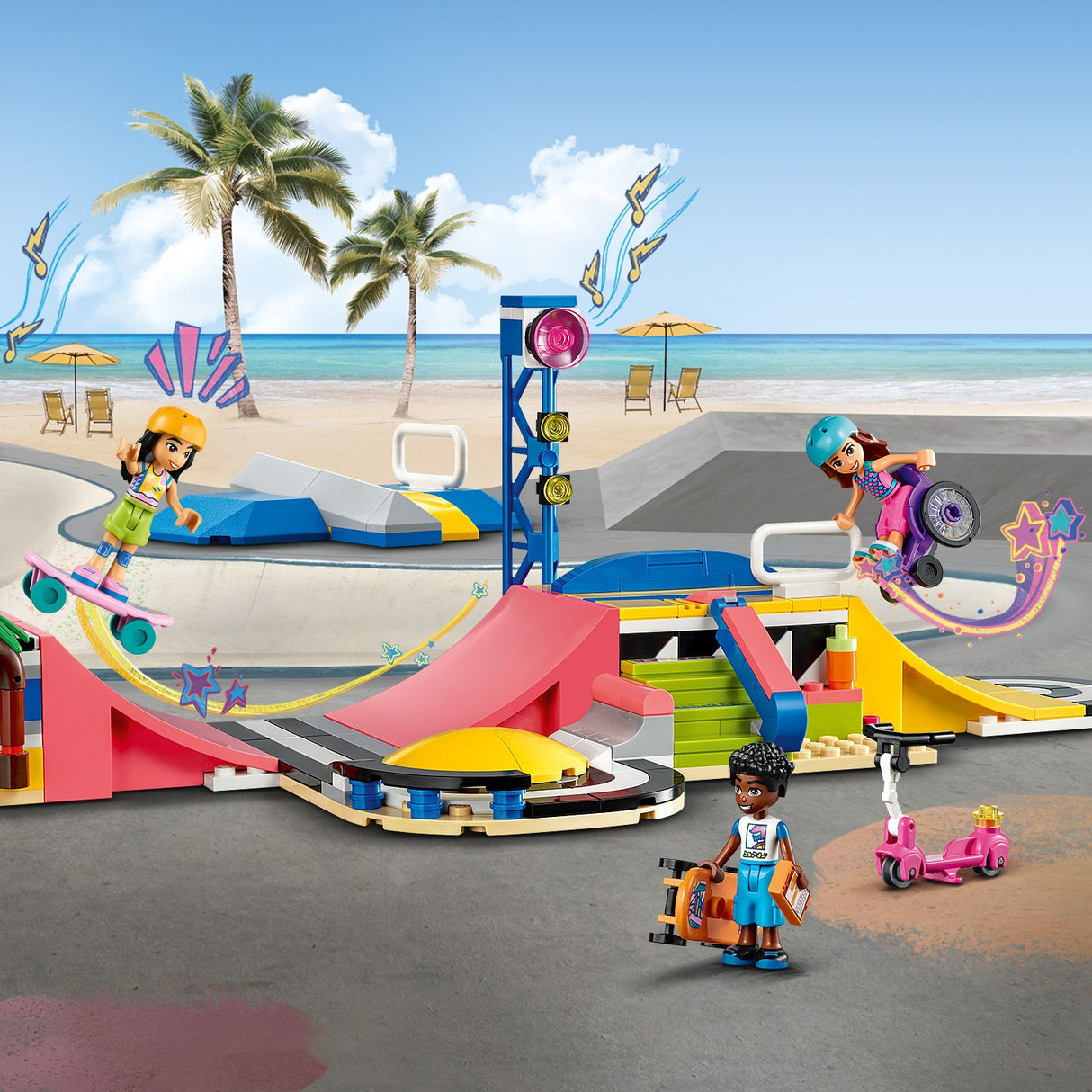 LEGO® Friends: Skate Park Skateboard Set