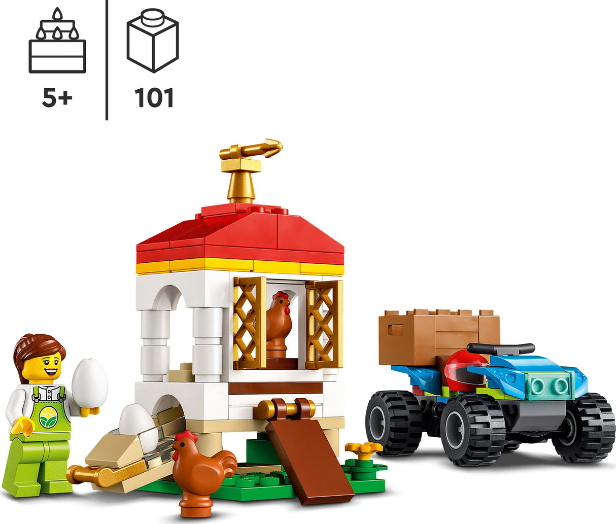 LEGO City Chicken Henhouse Farm Toy for Kids
