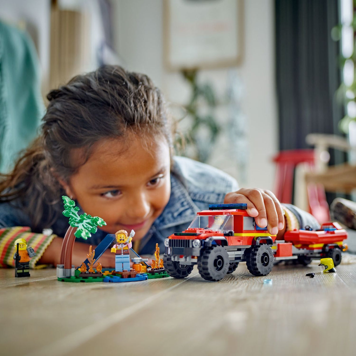 LEGO® City Fire: 4x4 Fire Truck with Rescue Boat