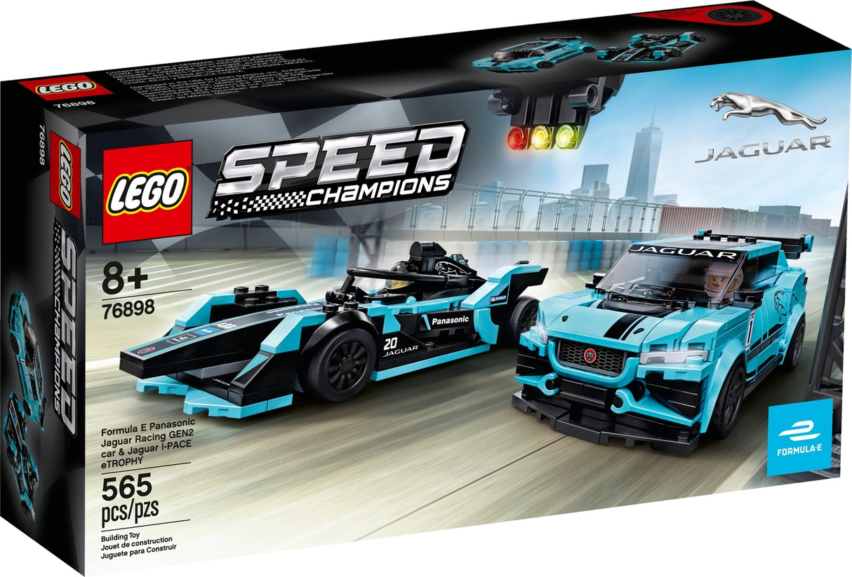 LEGO Speed Champions: Formula E Panasonic Jaguar Racing GEN2 car & Jaguar I-PACE eTROPHY