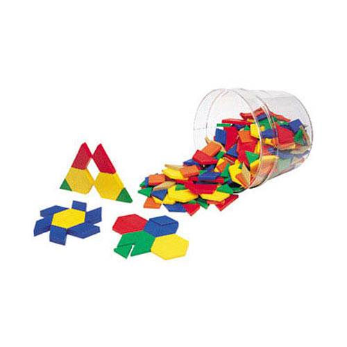 Plastic Pattern Blocks 0.5 cm Set of 100