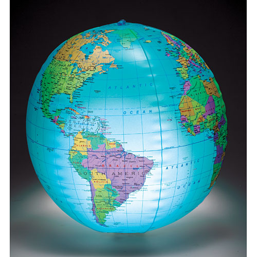 12in Inflatable Globe With Light