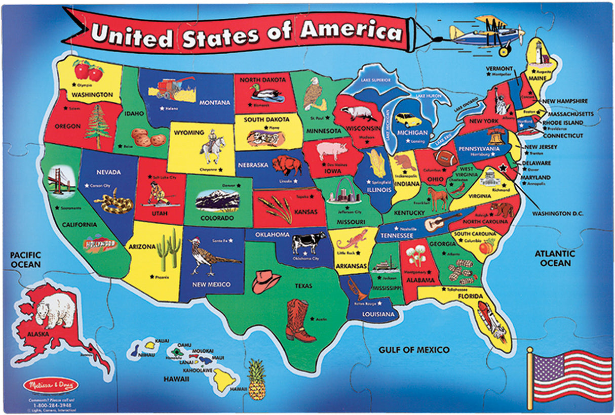 U.S.A. Map Floor (51 pc)