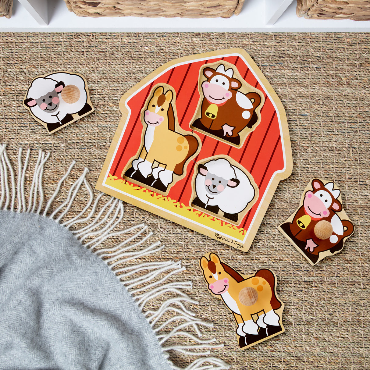 Barnyard Animals Jumbo Knob Puzzle