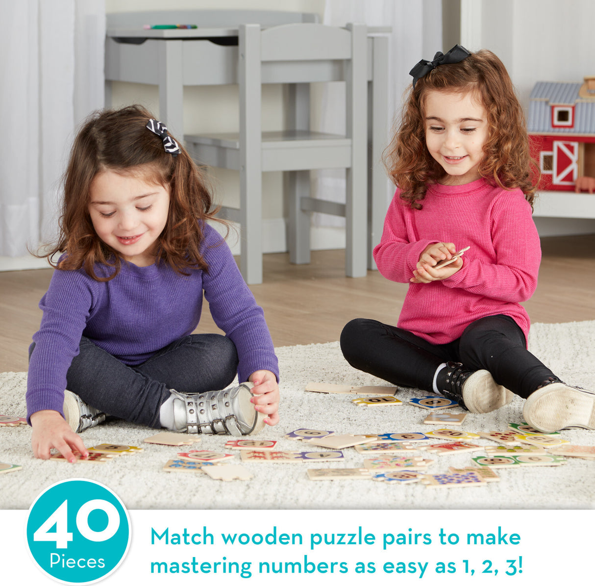 Numbers Wooden Puzzle cards