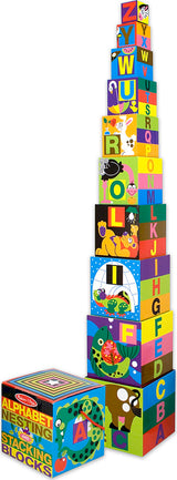alphabet nesting and stacking blocks