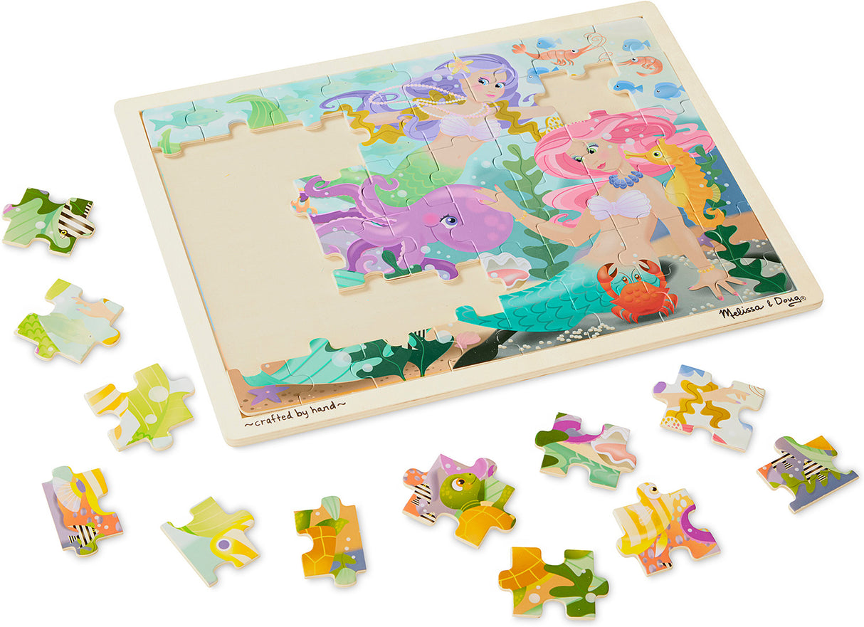 Mermaid Fantasea Wooden Jigsaw Puzzle 48 pc
