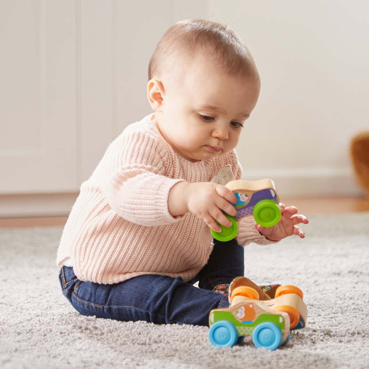 First Play Wooden Animal Stacking Cars