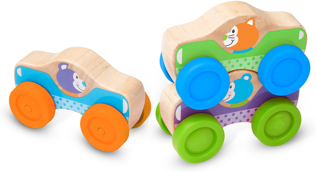 First Play Wooden Animal Stacking Cars