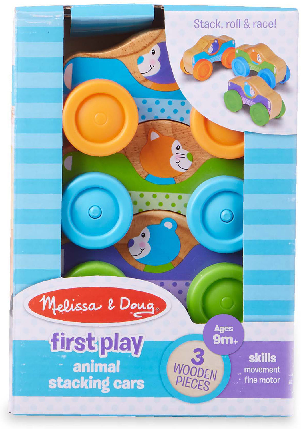 First Play Wooden Animal Stacking Cars