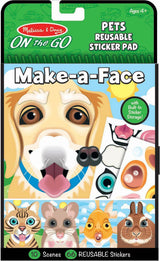 Make-a-Face - Pets Reusable Sticker Pad - On the Go Travel Activity