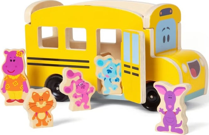 Blues Clues & You Wooden Pull-Back School Bus