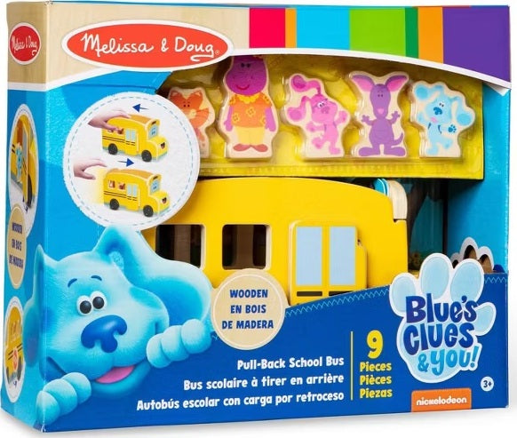 Blues Clues & You Wooden Pull-Back School Bus