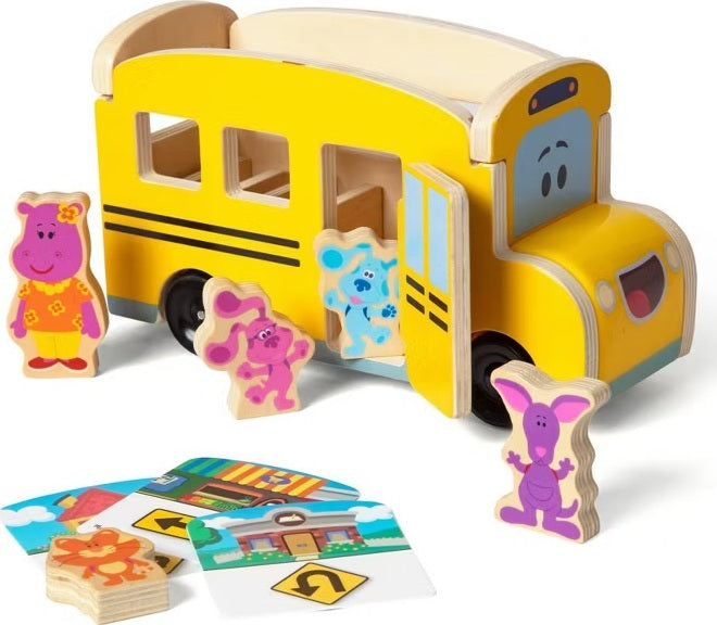 Blues Clues & You Wooden Pull-Back School Bus