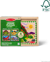 4 Dinosaur Puzzles in a Box