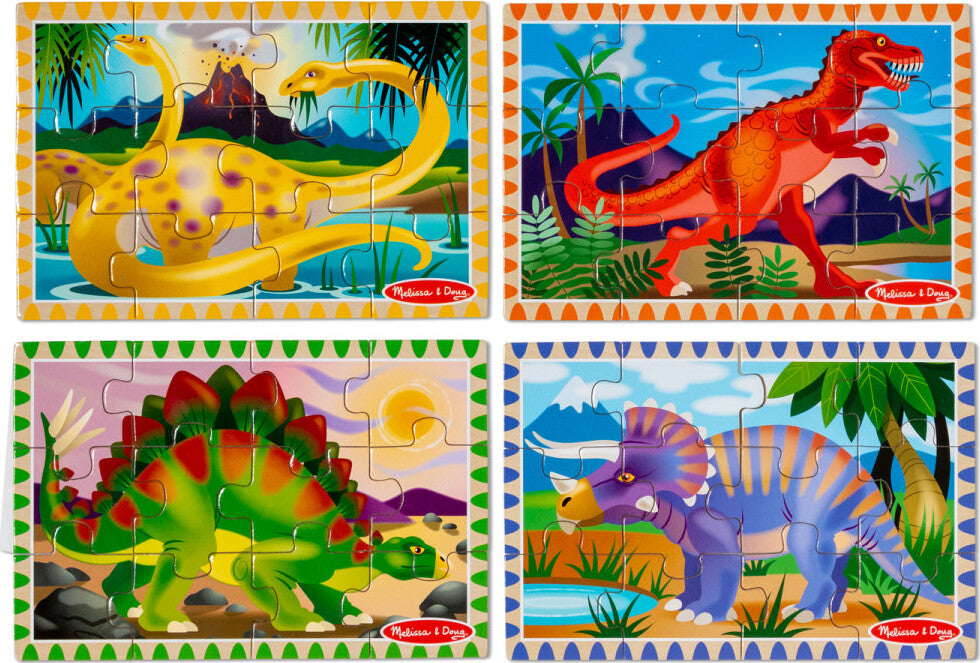 4 Dinosaur Puzzles in a Box