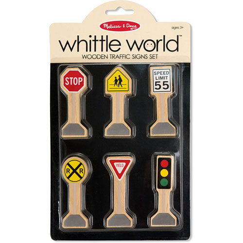 Whittle World Wooden Traffic Signs Set