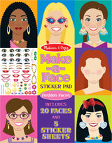 Make-A-Face Fashion Faces Sticker Pad