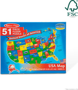 USA Map Floor Puzzle 51pc