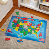USA Map Floor Puzzle 51pc