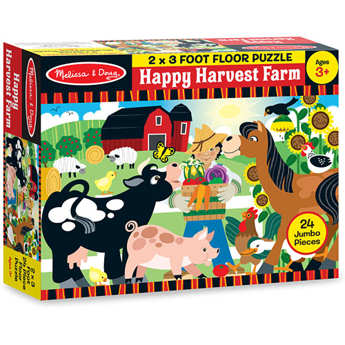 happy harvest farm floor puzzle