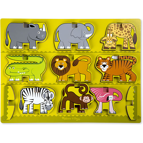 Stacking Wooden Chunky Puzzle - Zoo Animals