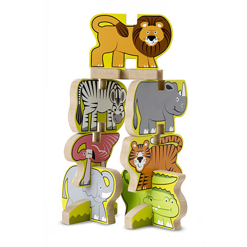 Stacking Wooden Chunky Puzzle - Zoo Animals
