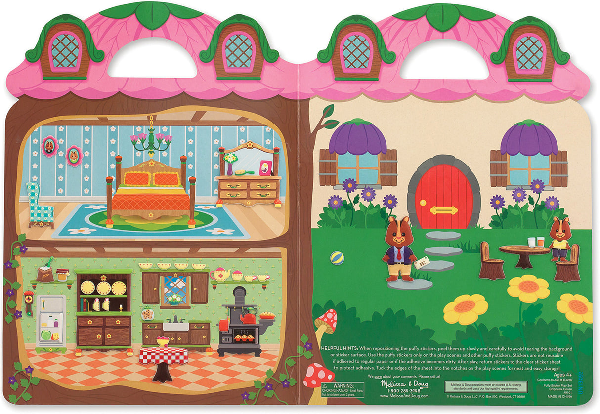 Puffy Stickers - Chipmunk House