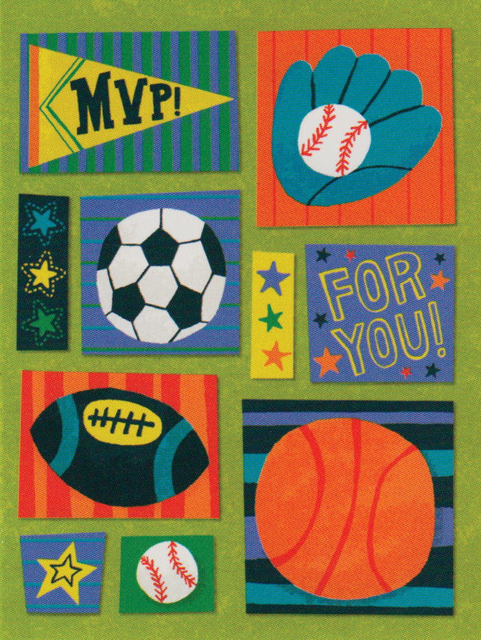 Sports Pattern Gift Enclosure Card
