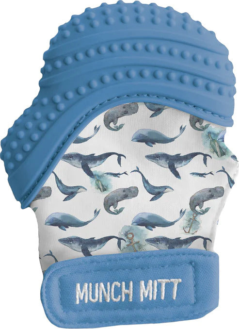 Munch Mitt Baby Teething Mitten (Whales)