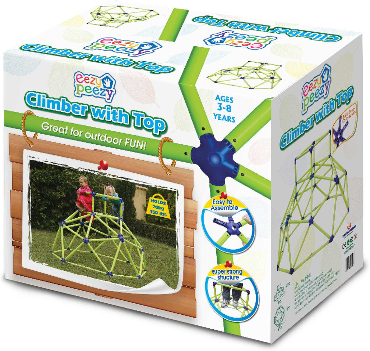 Eezy Peezy Monkey Bars Tower - Green/Blue